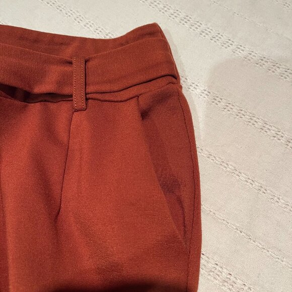 Orange brown skinny pants size L with fashion belt - Picture 4 of 7